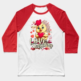 Cute Chicken Valentines Day a Chefs Baker Cooking Funny Baseball T-Shirt